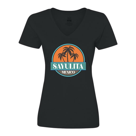 Inktastic Sayulita Mexico Vacation Souvenir Women's V-Neck T-Shirt
