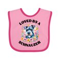 thumbnail image 1 of Inktastic Schnauzer Dog Lover Girls Baby Bib, 1 of 4