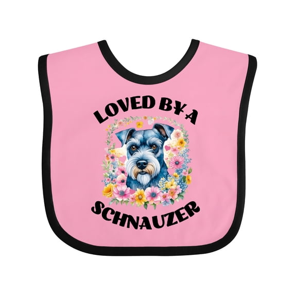 Inktastic Schnauzer Dog Lover Girls Baby Bib