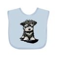 thumbnail image 1 of Inktastic Schnauzer Pup Boys or Girls Baby Bib, 1 of 4