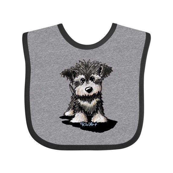 Inktastic Schnauzer Pup Boys or Girls Baby Bib