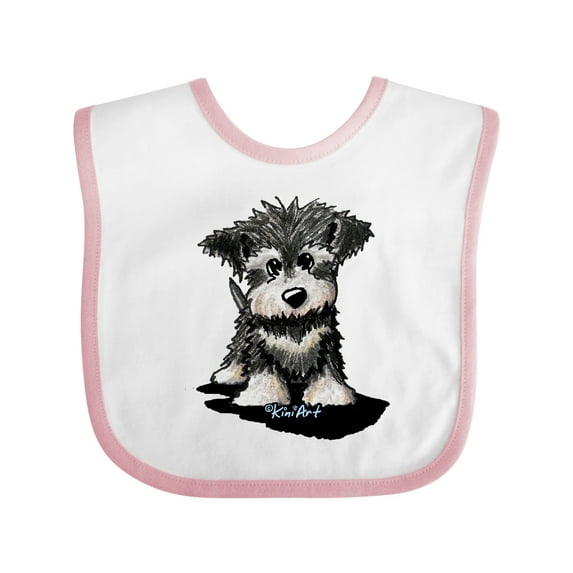 Inktastic Schnauzer Pup Boys or Girls Baby Bib