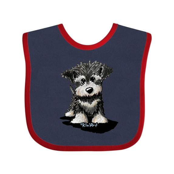 Inktastic Schnauzer Pup Boys or Girls Baby Bib