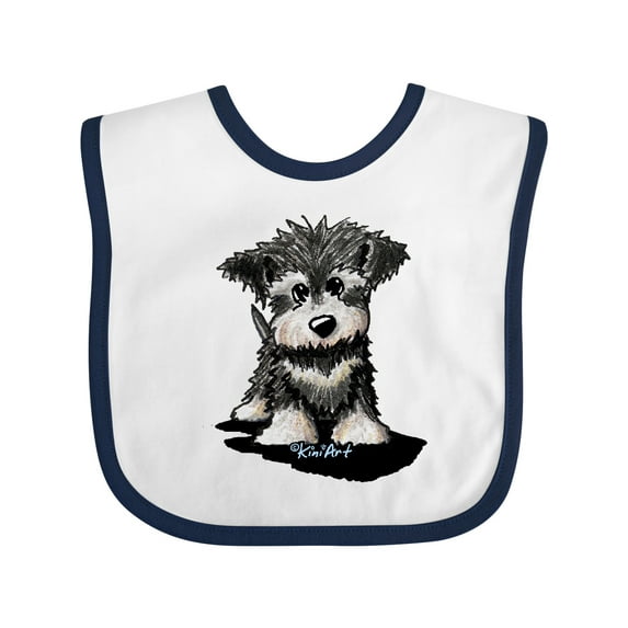 Inktastic Schnauzer Pup Boys or Girls Baby Bib