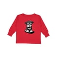 thumbnail image 1 of Inktastic Schnauzer Pup Boys or Girls Long Sleeve Toddler T-Shirt, 1 of 5