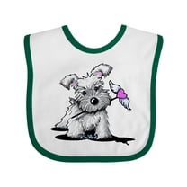 Inktastic Schnauzer With Heart Boys or Girls Baby Bib