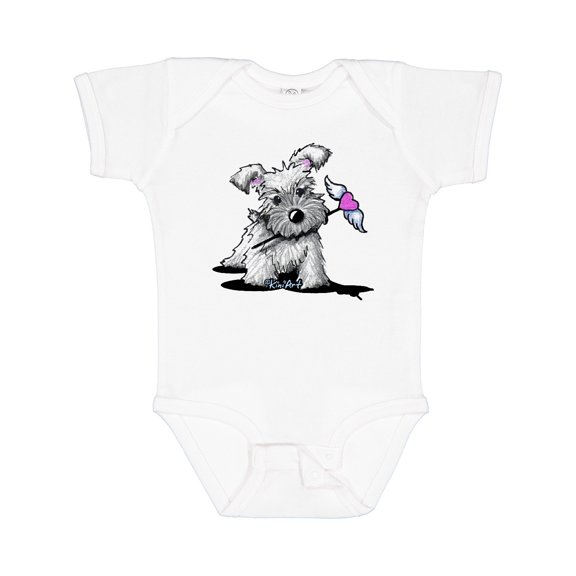 Inktastic Schnauzer with Heart Boys or Girls Baby Bodysuit