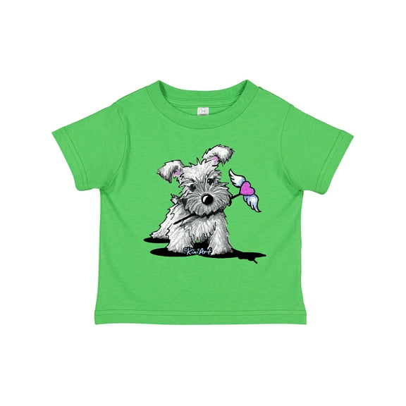 Inktastic Schnauzer with Heart Boys or Girls Toddler T-Shirt