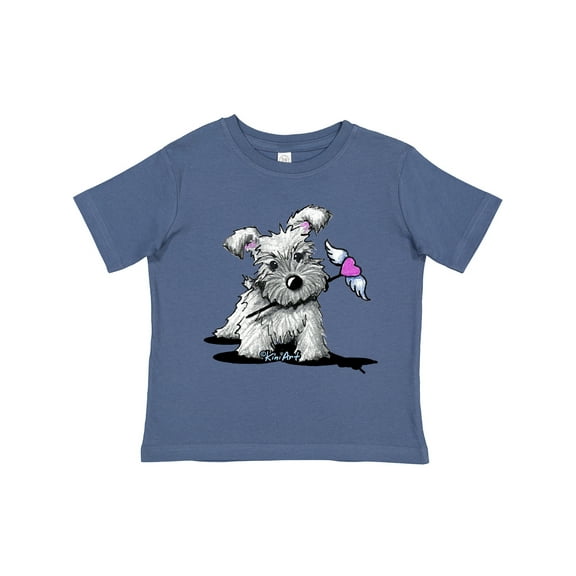 Inktastic Schnauzer with Heart Boys or Girls Toddler T-Shirt