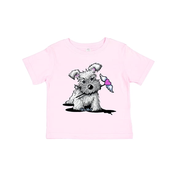 Inktastic Schnauzer with Heart Boys or Girls Toddler T-Shirt