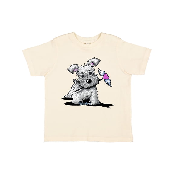 Inktastic Schnauzer with Heart Boys or Girls Toddler T-Shirt