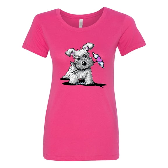 Inktastic Schnauzer with Heart Women's T-Shirt
