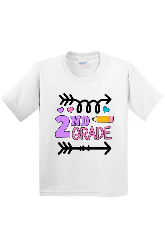 School 2nd Grade with Arrows Youth T-Shirt
