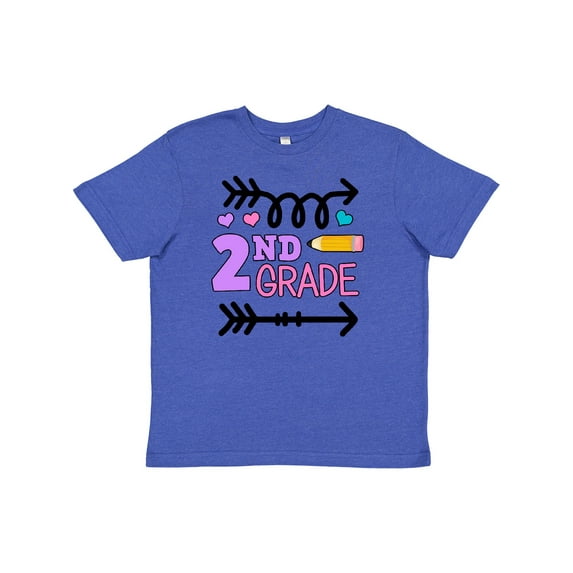 Inktastic School 2nd Grade with Arrows Youth T-Shirt