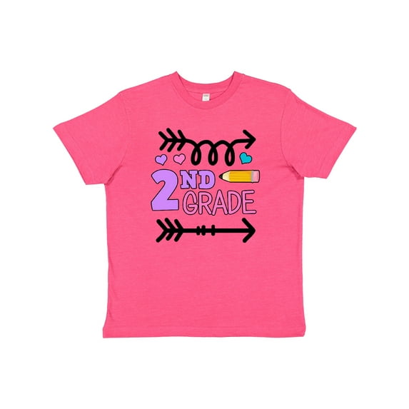 Inktastic School 2nd Grade with Arrows Youth T-Shirt