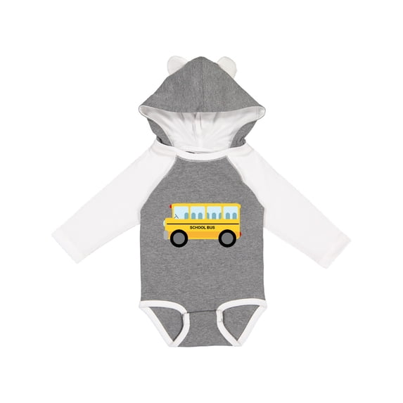 Inktastic School Bus Boys or Girls Long Sleeve Baby Bodysuit