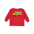 thumbnail image 1 of Inktastic School Bus Boys or Girls Long Sleeve Toddler T-Shirt, 1 of 5
