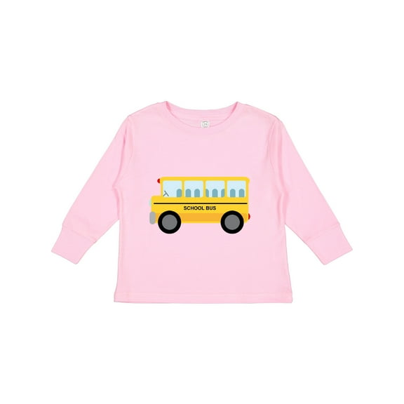 Inktastic School Bus Boys or Girls Long Sleeve Toddler T-Shirt