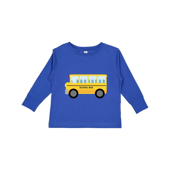 Inktastic School Bus Boys or Girls Long Sleeve Toddler T-Shirt