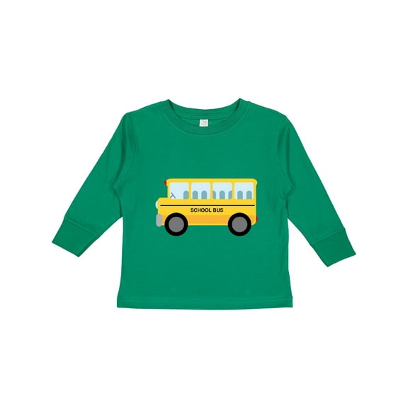 Inktastic School Bus Boys or Girls Long Sleeve Toddler T-Shirt