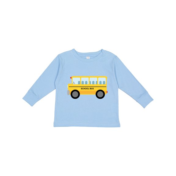 Inktastic School Bus Boys or Girls Long Sleeve Toddler T-Shirt