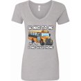 thumbnail image 1 of Inktastic School Bus Driver Be Nice Women's V-Neck T-Shirt, 1 of 5