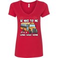 thumbnail image 1 of Inktastic School Bus Driver Be Nice Women's V-Neck T-Shirt, 1 of 5