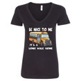thumbnail image 1 of Inktastic School Bus Driver Be Nice Women's V-Neck T-Shirt, 1 of 5