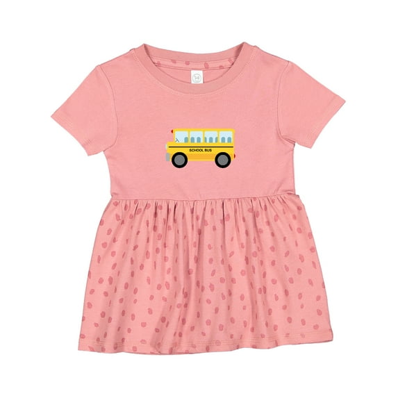 Inktastic School Bus Girls Baby Dress