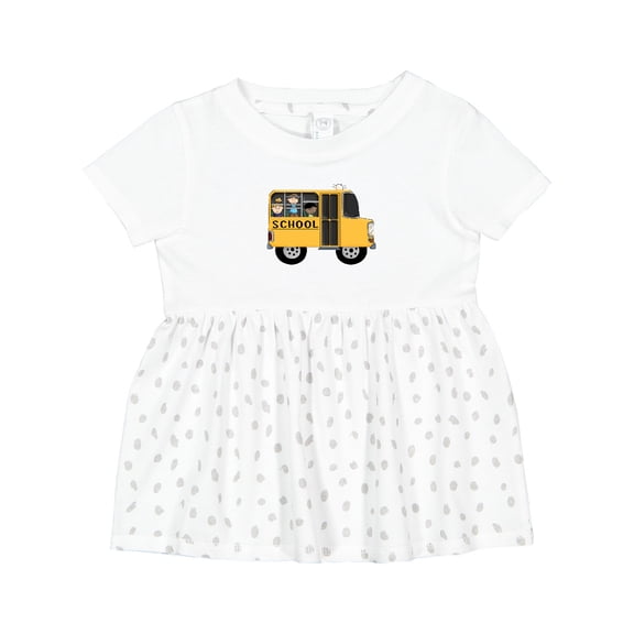 Inktastic School Bus Girls Baby Dress