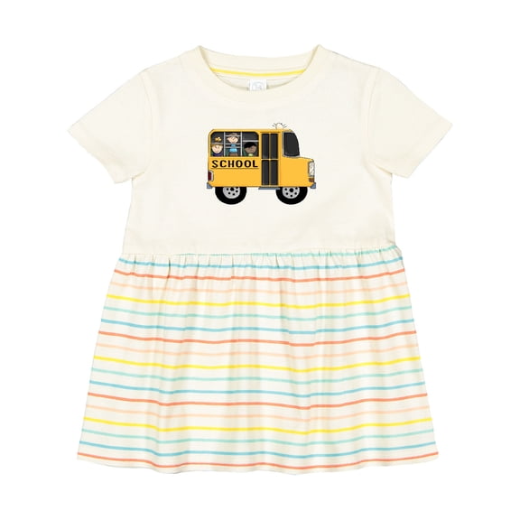 Inktastic School Bus Girls Baby Dress
