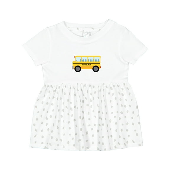 Inktastic School Bus Girls Baby Dress