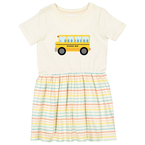 Inktastic School Bus Girls Toddler Dress