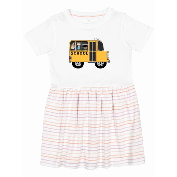 Inktastic School Bus Girls Toddler Dress
