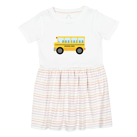 Inktastic School Bus Girls Toddler Dress