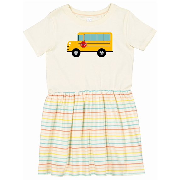 Inktastic School Bus Girls Toddler Dress