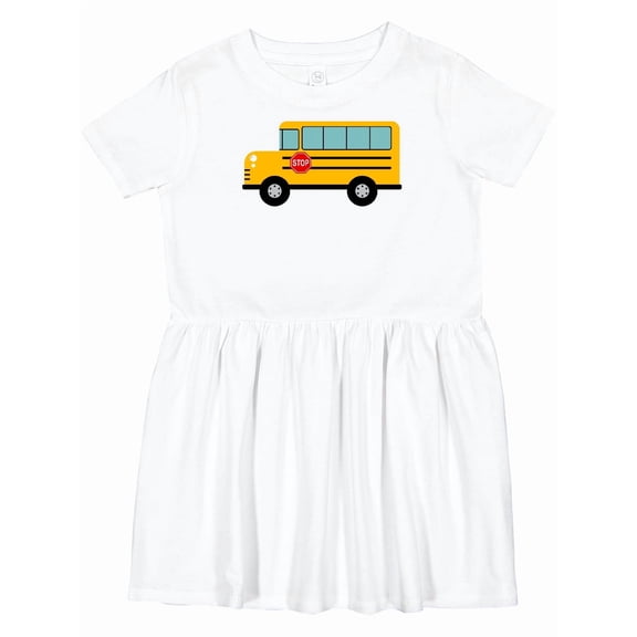 Inktastic School Bus Girls Toddler Dress