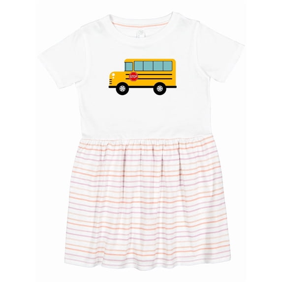 Inktastic School Bus Girls Toddler Dress