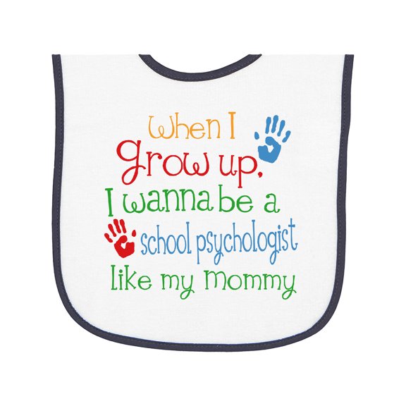Inktastic School Psychologist Like Mommy Baby Terry Cloth Bib
