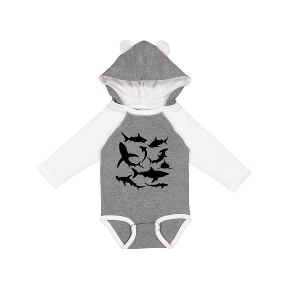 Inktastic School of Sharks Boys or Girls Long Sleeve Baby Bodysuit
