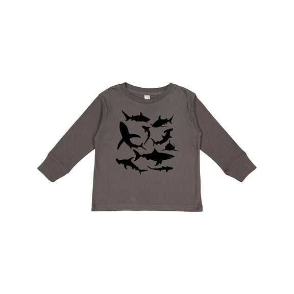 Inktastic School of Sharks Boys or Girls Long Sleeve Toddler T-Shirt