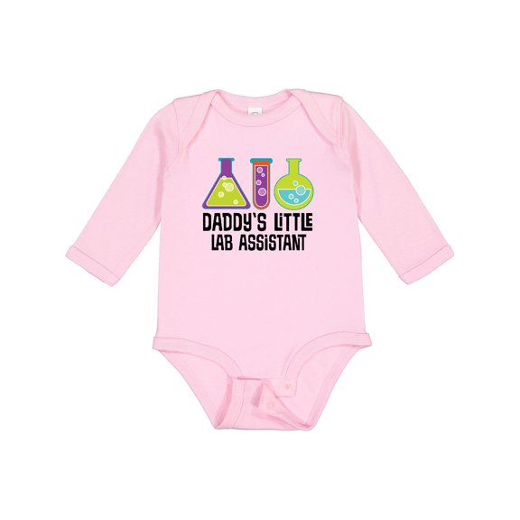 Inktastic Science Daddys Lab Assistant Boys or Girls Long Sleeve Baby Bodysuit