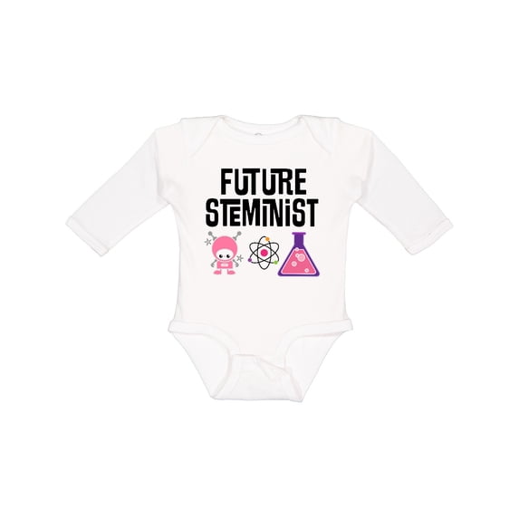 Inktastic Science Future STEMinist Scientist for Girls Girls Long Sleeve Baby Bodysuit
