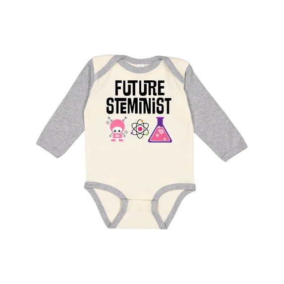 Inktastic Science Future STEMinist Scientist for Girls Girls Long Sleeve Baby Bodysuit
