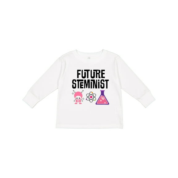 Inktastic Science Gift Future STEMinist Scientist for Girls Girls Long Sleeve Toddler T-Shirt