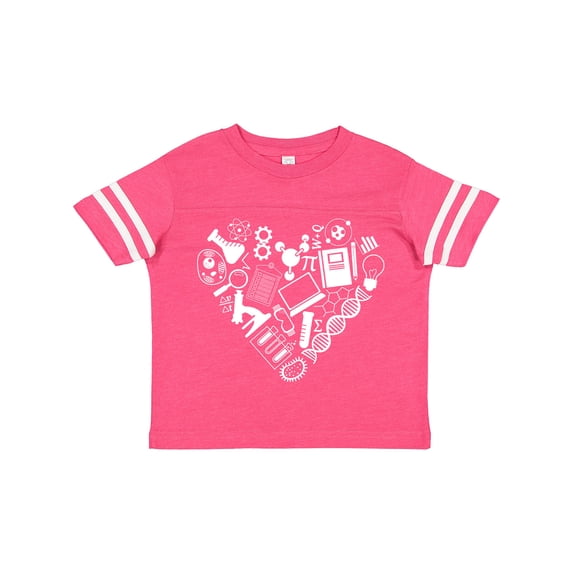 Inktastic Science Heart Beaker, Book, DNA and Microscope Boys or Girls Toddler T-Shirt