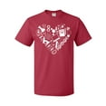 thumbnail image 1 of Inktastic Science Heart Beaker, Book, DNA and Microscope T-Shirt, 1 of 5