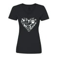 thumbnail image 1 of Inktastic Science Heart Beaker, Book, DNA and Microscope Women's V-Neck T-Shirt, 1 of 5
