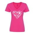 thumbnail image 1 of Inktastic Science Heart Beaker, Book, DNA and Microscope Women's V-Neck T-Shirt, 1 of 5