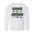 thumbnail image 1 of Inktastic Science is Awesome Molecules and Microscope Long Sleeve Youth T-Shirt, 1 of 5